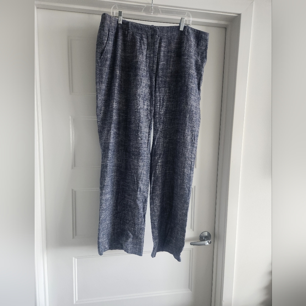 Talbots Blue Linen Pants SZ. 18W